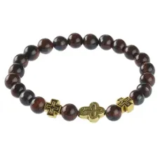 Браслет Спаси и сохрани с натуральным Бычий глаз BSVE2-04