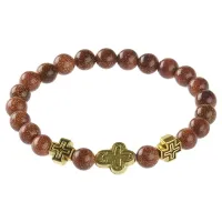 Браслет Спаси и сохрани с синтемнем Коричневый авантюрин BSVE2-08