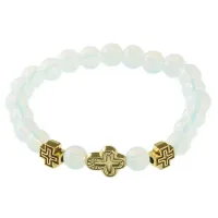 Браслет Спаси и сохрани с синтами Лунный камень BSVE2-11