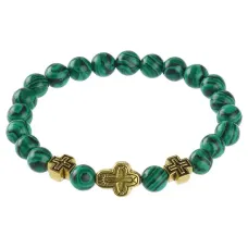 Браслет Спаси и сохрани с синтами Малахит BSVE2-12