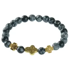 Браслет Спаси и сохрани с натамнем Обсидиан BSVE2-14