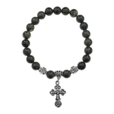 Браслет Спаси и сохрани с натамнем Змеевик BSVE3-05