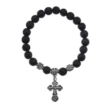 Браслет Спаси и сохрани с натуральной Лавой BSVE3-10