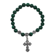 Браслет Спаси и сохрани с синтами Малахит BSVE3-12