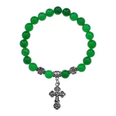 Браслет Спаси и сохрани с натамнем Нефрит BSVE3-13