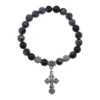 Браслет Спаси и сохрани с натамнем Обсидиан BSVE3-14