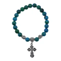 Браслет Спаси и сохрани с синтами Хризоколла BSVE3-21