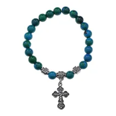 Браслет Спаси и сохрани с синтами Хризоколла BSVE3-21