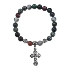 Браслет Спаси и сохрани с натамнем Яшма BSVE3-25