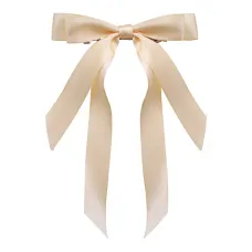 Заколка-автомат Бант, цвет бежевый HZ080-02