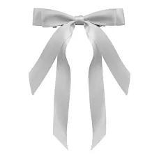 Заколка-автомат Бант, цвет серый HZ080-09