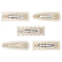 Набор из 5 заколок для волос с искусственным жемчугом HZN005