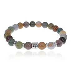 Браслет Знаки Зодиака - Овен с натуральным Яшмой 8мм