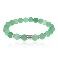 Браслет Знаки Зодиака - Дева с натуральным Нефритом 8мм