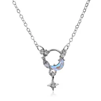 Кулон Звезда и месяц на цепочке, 2,5х1см BJK426