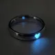 Светящееся в темноте безразмерное кольцо Сердце, цвет голубой KL471-01
