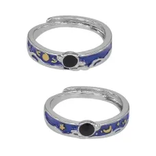 Парные безразмерные кольца День и ночь, 5мм KL521