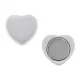 Зажим для платка Сердце на магнитах, 15х15мм, цвет белый ZP002-02