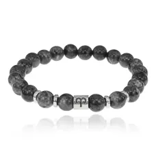 Браслет Знаки Зодиака - Овен с натуральным Лабрадором 8мм BSZE01-13