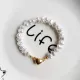 Браслет Сердце из искусственного жемчуга, 19см BS779