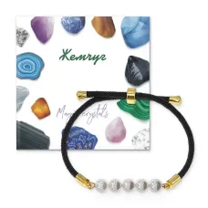 Браслет с Майоркой на черном шнуре BSF1-08