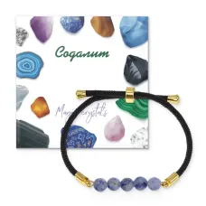 Браслет с Содалитом на черном шнуре BSF1-19