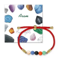 Браслет с агатом на красном шнуре BSF2-03