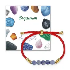 Браслет с Содалитом на красном шнуре BSF2-19