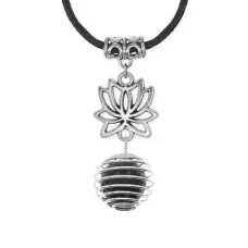 Амулет Лотос с нат.камнем Змеевик MKA-4001-02