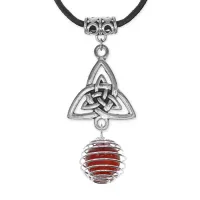 Амулет Трикветр с нат.камнем Сердолик MKA-4002-13