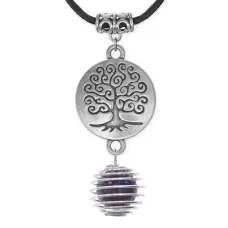 Амулет Дерево жизни с нат.камнем Аметист MKA-4004-01