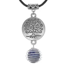 Амулет Дерево жизни с нат.камнем Содалит MKA-4004-15