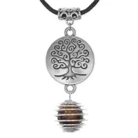 Амулет Дерево жизни с нат.камнем Тигровый глаз MKA-4004-16