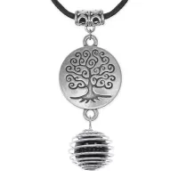 Амулет Дерево жизни с нат.камнем Черный агат MKA-4004-18