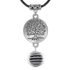 Амулет Дерево жизни с нат.камнем Черный агат MKA-4004-18