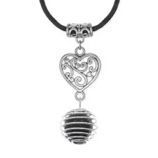 Амулет Сердце с нат.камнем Змеевик MKA-4005-02