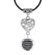 Амулет Сердце с нат.камнем Лава MKA-4005-05