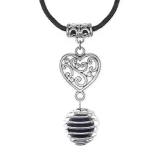 Амулет Сердце с нат.камнем Лазурит MKA-4005-06