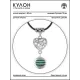 Амулет Сердце с синтетическим камнем Малахит MKA-4005-08