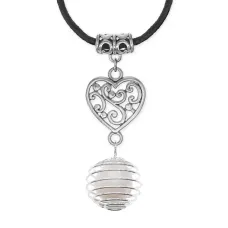 Амулет Сердце с нат.камнем Жемчуг речной MKA-4005-09
