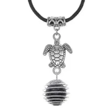 Амулет Черепаха с нат.камнем Лабрадор MKA-4006-04