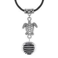 Амулет Черепаха с нат.камнем Лава MKA-4006-05
