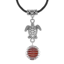 Амулет Черепаха с нат.камнем Сердолик MKA-4006-13