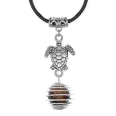 Амулет Черепаха с нат.камнем Тигровый глаз MKA-4006-16