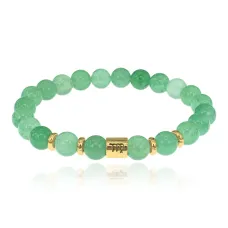 Браслет Знаки Зодиака - Дева с натуральным Нефритом 8мм