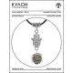 Амулет Хамса с нат.камнем Унакит MKA-4007-17