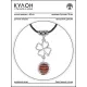 Амулет Клевер удачи с нат.камнем Сердолик MKA-4008-13