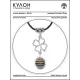 Амулет Клевер удачи с нат.камнем Тигровый глаз MKA-4008-16