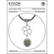 Амулет Клевер удачи с нат.камнем Унакит MKA-4008-17