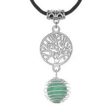 Амулет Дерево жизни с нат.камнем Нефрит MKA-4009-10